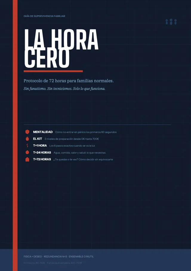 Portada de La Hora Cero: la guía de 72 horas